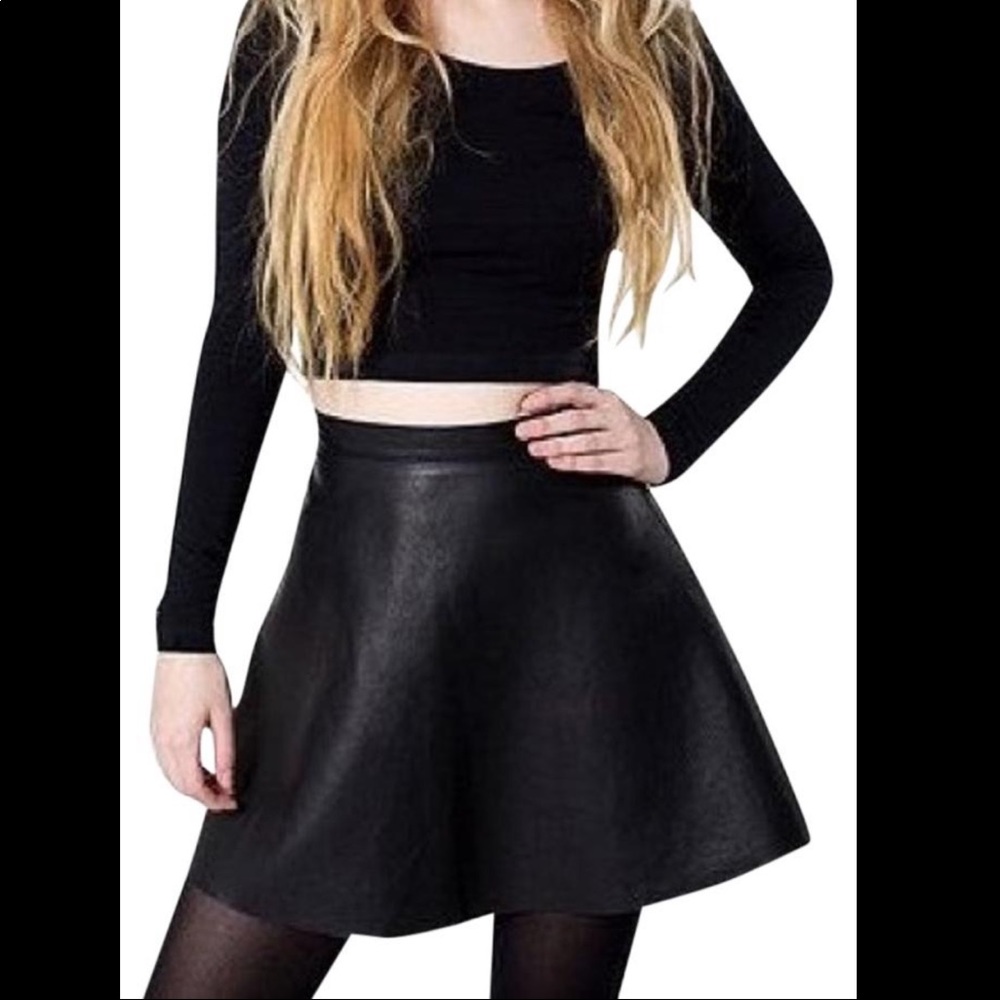 American Apparel black skater skirt